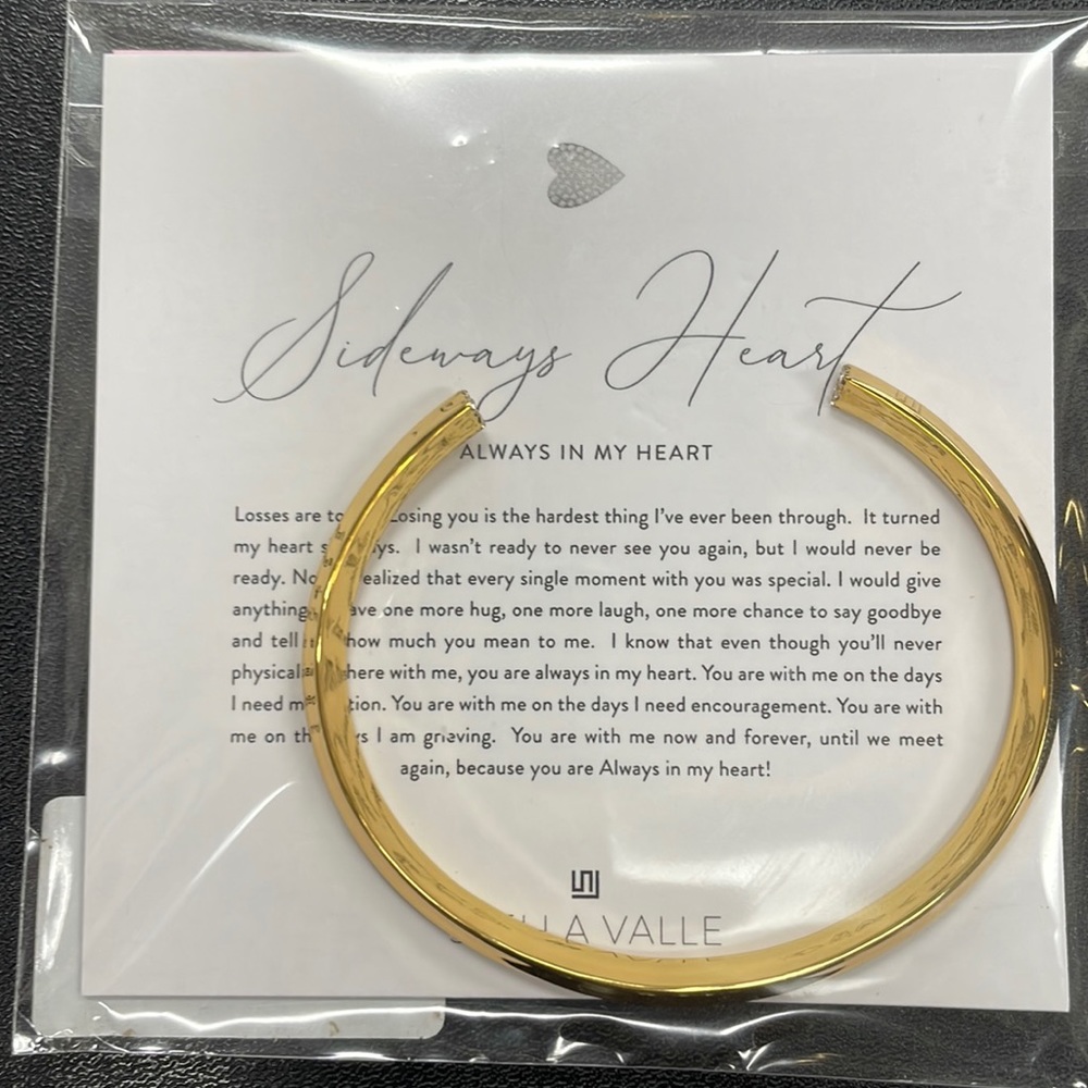 Stella Valle Sideways Heart Gold Bracelet